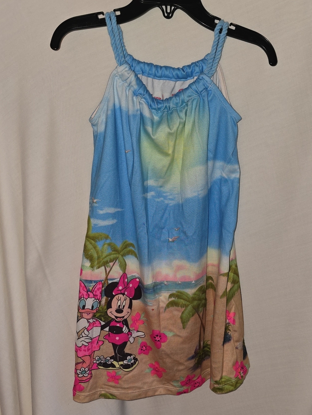 Disney Girls Tropical Minnie & Daisy Tank Dress in Blue, Pink, Tan 🌴